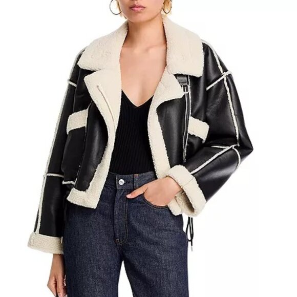 NWT Blank NYC Mountain View Faux Shearling Jacket - Picture 1 of 7